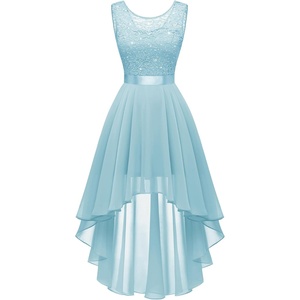 image:imageBeryLove Summer Wedding Guest Formal Cocktail Dresses Sequin Prom Party Lace High Low Bridesmaid Elegant DressLightblue Sequin