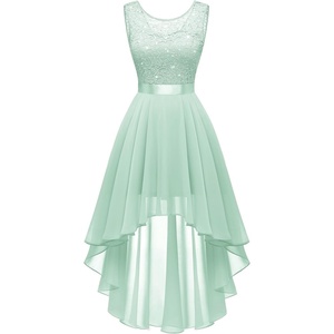 image:imageBeryLove Summer Wedding Guest Formal Cocktail Dresses Sequin Prom Party Lace High Low Bridesmaid Elegant DressLightgreen Sequin
