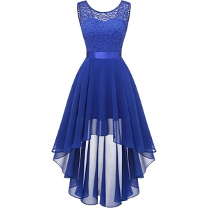 image:imageBeryLove Summer Wedding Guest Formal Cocktail Dresses Sequin Prom Party Lace High Low Bridesmaid Elegant DressRoyalblue
