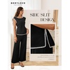 image:imageBeryLove 2 Piece Sets for Women Casual Short Sleeve Tops and High Rise Wide Leg Pants Lounge Sets