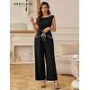 image:imageBeryLove 2 Piece Sets for Women Casual Short Sleeve Tops and High Rise Wide Leg Pants Lounge Sets