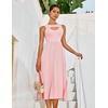 image:imageBeryLove Casual Midi Tank Dress Summer Ribbed Knit Pleated Dresses with PocketsPink