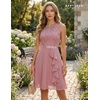 image:imageBeryLove Formal Cocktail Dresses Bridesmaid Wedding Guest Short Prom Dress Ruffle Hem Sleeveless Homecoming Lace GownsBlush