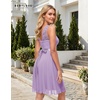 image:imageBeryLove Formal Cocktail Dresses Bridesmaid Wedding Guest Short Prom Dress Ruffle Hem Sleeveless Homecoming Lace GownsLavender