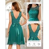 image:imageBeryLove Formal Cocktail Dresses Bridesmaid Wedding Guest Short Prom Dress Ruffle Hem Sleeveless Homecoming Lace GownsPeacockgreen Sequin