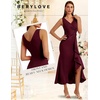 image:imageBeryLove Formal Wedding Guest Evening Midi Ruffle Dresses Prom Cocktail Party Mother of The Bride DressBurgundy