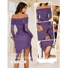 image:imageBeryLove Off Shoulder Sequin Formal Ruched Bodycon Glitter Club Night Out GownGrayish Purple