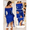 image:imageBeryLove Off Shoulder Sequin Formal Ruched Bodycon Glitter Club Night Out GownRoyal Blue