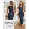 image:imageBeryLove Sequin Homecoming Cocktail Formal Spaghetti Strap Dresses Wedding Guest Glitter Sparkly Party Prom DressBdarkblue
