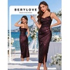 image:imageBeryLove Summer Sequin Cocktail Prom Wedding Guest Dresses Sparkly Party Evening Formal Spaghetti Strap DressBlack Pink