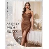 image:imageBeryLove Summer Sequin Cocktail Prom Wedding Guest Dresses Sparkly Party Evening Formal Spaghetti Strap DressBrown