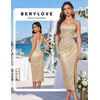 image:imageBeryLove Summer Sequin Cocktail Prom Wedding Guest Dresses Sparkly Party Evening Formal Spaghetti Strap DressChampagne
