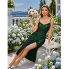 image:imageBeryLove Summer Sequin Cocktail Prom Wedding Guest Dresses Sparkly Party Evening Formal Spaghetti Strap DressDarkgreen