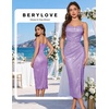 image:imageBeryLove Summer Sequin Cocktail Prom Wedding Guest Dresses Sparkly Party Evening Formal Spaghetti Strap DressLavender