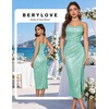 image:imageBeryLove Summer Sequin Cocktail Prom Wedding Guest Dresses Sparkly Party Evening Formal Spaghetti Strap DressLight Green