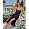 image:imageBeryLove Summer Sequin Cocktail Prom Wedding Guest Dresses Sparkly Party Evening Formal Spaghetti Strap DressNavy