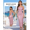 image:imageBeryLove Summer Sequin Cocktail Prom Wedding Guest Dresses Sparkly Party Evening Formal Spaghetti Strap DressPink