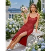 image:imageBeryLove Summer Sequin Cocktail Prom Wedding Guest Dresses Sparkly Party Evening Formal Spaghetti Strap DressRed