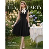 image:imageBeryLove Vintage 1950s Cocktail Dresses for Women Semi Formal Button Down ALine Tea Party DressBlack
