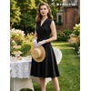 image:imageBeryLove Vintage 1950s Cocktail Dresses for Women Semi Formal Button Down ALine Tea Party DressBlack