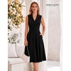 image:imageBeryLove Vintage 1950s Cocktail Dresses for Women Semi Formal Button Down ALine Tea Party DressBlack