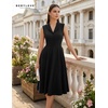 image:imageBeryLove Vintage 1950s Cocktail Dresses for Women Semi Formal Button Down ALine Tea Party DressBlack