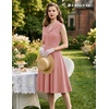 image:imageBeryLove Vintage 1950s Cocktail Dresses for Women Semi Formal Button Down ALine Tea Party DressBlush
