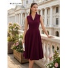 image:imageBeryLove Vintage 1950s Cocktail Dresses for Women Semi Formal Button Down ALine Tea Party DressBurgundy
