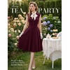 image:imageBeryLove Vintage 1950s Cocktail Dresses for Women Semi Formal Button Down ALine Tea Party DressBurgundy