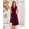 image:imageBeryLove Vintage 1950s Cocktail Dresses for Women Semi Formal Button Down ALine Tea Party DressBurgundy