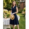 image:imageBeryLove Vintage 1950s Cocktail Dresses for Women Semi Formal Button Down ALine Tea Party DressNavy