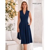 image:imageBeryLove Vintage 1950s Cocktail Dresses for Women Semi Formal Button Down ALine Tea Party DressNavy