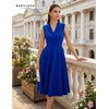 image:imageBeryLove Vintage 1950s Cocktail Dresses for Women Semi Formal Button Down ALine Tea Party DressRoyal Blue