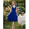 image:imageBeryLove Vintage 1950s Cocktail Dresses for Women Semi Formal Button Down ALine Tea Party DressRoyal Blue