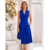 image:imageBeryLove Vintage 1950s Cocktail Dresses for Women Semi Formal Button Down ALine Tea Party DressRoyal Blue