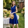 image:imageBeryLove Vintage 1950s Cocktail Dresses for Women Semi Formal Button Down ALine Tea Party DressRoyal Blue
