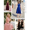 image:imageBeryLove Vintage 1950s Cocktail Dresses for Women Semi Formal Button Down ALine Tea Party DressRoyal Blue