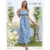 image:imageBeryLove Women Floral Casual Jumpsuit Summer Off The Shoulder Wide Leg Vacation Beach Jumpsuits with PocketsBlue
