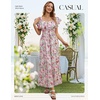 image:imageBeryLove Women Floral Casual Jumpsuit Summer Off The Shoulder Wide Leg Vacation Beach Jumpsuits with PocketsPink