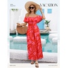 image:imageBeryLove Women Floral Casual Jumpsuit Summer Off The Shoulder Wide Leg Vacation Beach Jumpsuits with PocketsRosered