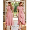 image:imageBeryLove Women Formal Party Dress Flutter Short Sleeve Wedding Cocktail Long Evening DressBlush