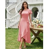 image:imageBeryLove Women Formal Party Dress Flutter Short Sleeve Wedding Cocktail Long Evening DressBlush