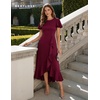 image:imageBeryLove Women Formal Party Dress Flutter Short Sleeve Wedding Cocktail Long Evening DressBurgundy