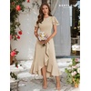 image:imageBeryLove Women Formal Party Dress Flutter Short Sleeve Wedding Cocktail Long Evening DressChampagne