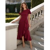 image:imageBeryLove Women Formal Party Dress Flutter Short Sleeve Wedding Cocktail Long Evening DressDark Red