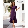 image:imageBeryLove Women Formal Party Dress Flutter Short Sleeve Wedding Cocktail Long Evening DressGrape