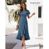 image:imageBeryLove Women Formal Party Dress Flutter Short Sleeve Wedding Cocktail Long Evening DressGrey Blue
