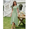 image:imageBeryLove Women Formal Party Dress Flutter Short Sleeve Wedding Cocktail Long Evening DressLight Green