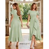 image:imageBeryLove Women Formal Party Dress Flutter Short Sleeve Wedding Cocktail Long Evening DressLight Green