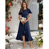 image:imageBeryLove Women Formal Party Dress Flutter Short Sleeve Wedding Cocktail Long Evening DressNavy